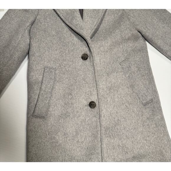Abercrombie Wool Blend Tailored Coat Gray Women’s XXS Petite Luxury Old Money - Picture 16 of 16